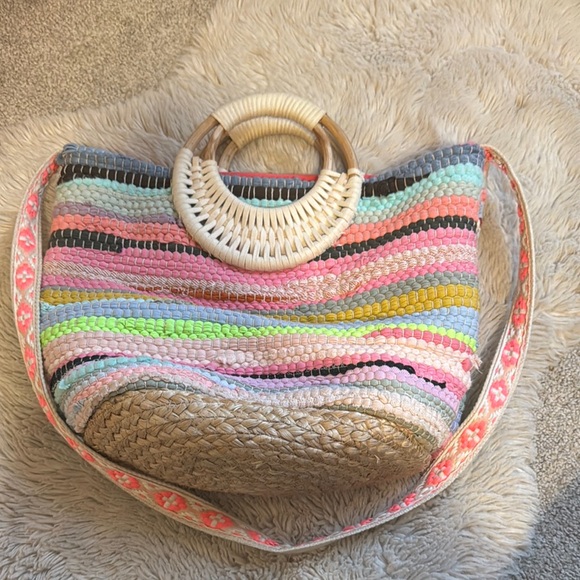 America & Beyond Rainbow Handwoven Tote - Picture 1 of 5